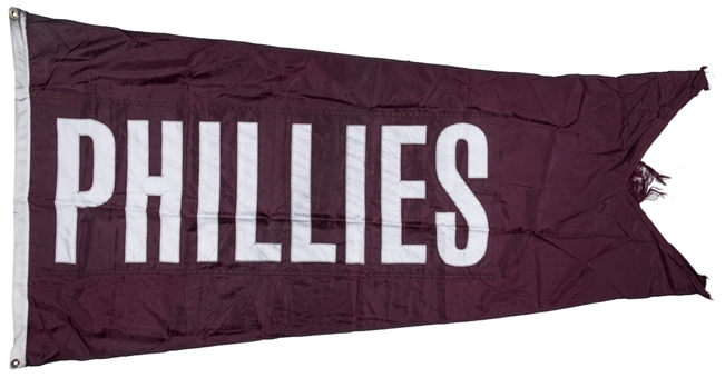 2015 Philadelphia Phillies Flag Flown on Wrigley Field Rooftop